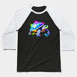 Colorful Shellburst | Tortoise Baseball T-Shirt